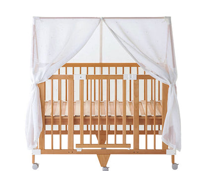 farska Canopy Long fitted to the Creative Cot Long, front view