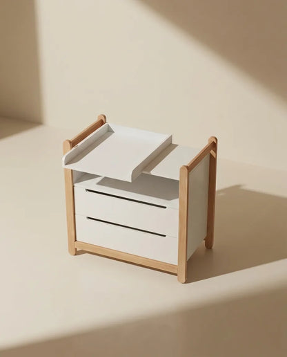 iDresser S - 2 drawers, white and beech, made in Ukraine