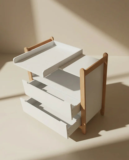 iDresser S - 2 drawers, white and beech, made in Ukraine