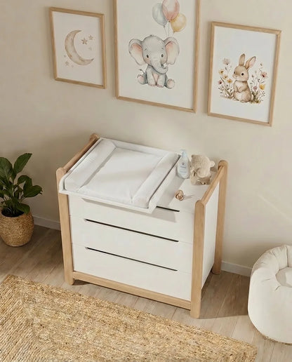 iDresser S - 2 drawers, white and beech, made in Ukraine