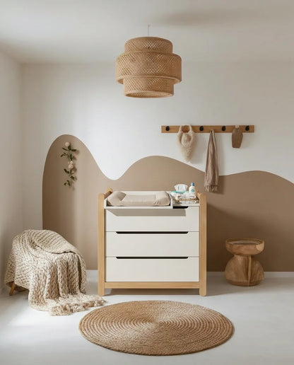 iDresser S - 3 drawers, white and beech, made in Ukraine